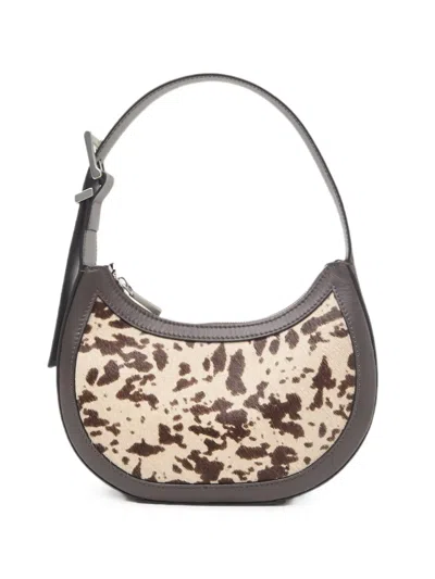 Peserico Animal-print Calf Leather Shoulder Bag In Multi