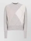 Peserico Argyle Knit Sweater Ribbed Cuffs In Neutral