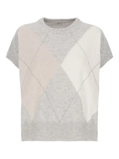 PESERICO ARGYLE-PATTERN VEST