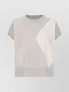 Peserico Argyle Pattern Wool And Silk Top In Multi