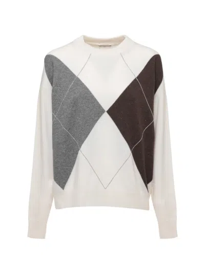 Peserico Argyle-pattern Sweater In Multi