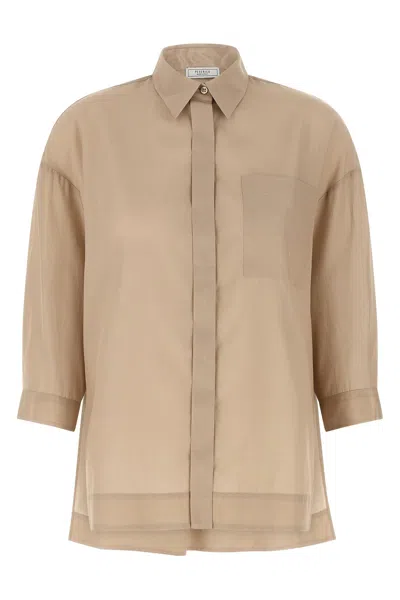 PESERICO ASYMMETRIC HEM SHIRT