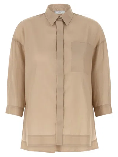 PESERICO PESERICO ASYMMETRIC HEM SHIRT