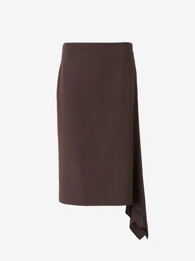 PESERICO PESERICO ASYMMETRICAL MIDI SKIRT