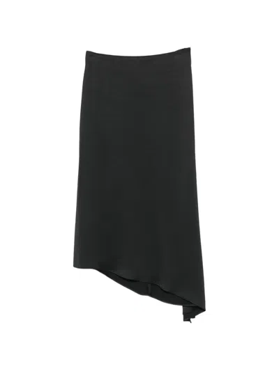 Peserico Asymmetric-hem Skirts In Black