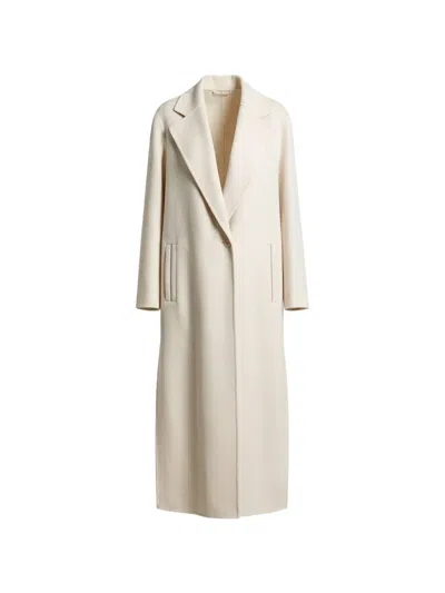 Peserico Aurea Asymmetric Single-breasted Coat In Neutral