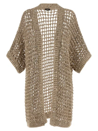 Peserico Beige Aurea Cardigan In Neutral