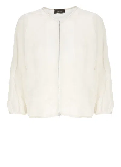 Peserico Aurea Ivory Cotton Coat