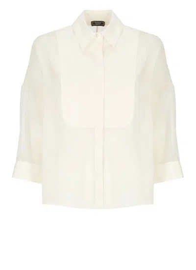 Peserico Aurea Ivory Silk Shirt
