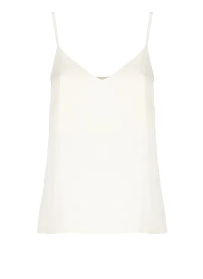 Peserico Aurea Ivory Viscose Top In Beige