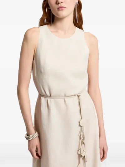 Peserico Aurea Sleeveless Dress In Neutral