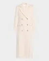 Peserico Baby Alpaca Wool Double-breasted Coat In Neutral