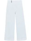 Peserico Baby Blue Cotton Blended Trousers In Blue