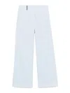 Peserico Baby Blue Cotton Blended Trousers In Blue