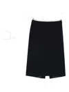 Peserico Back-vent Midi Skirt In Black