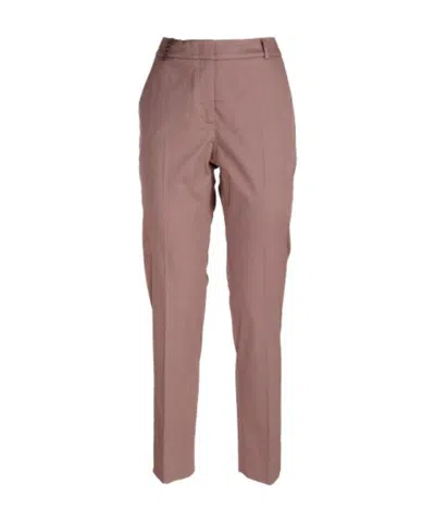 Peserico Bagged Straight Casual Pants In Brown