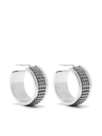 Peserico Ball Chain-detailed Earrings In Silver