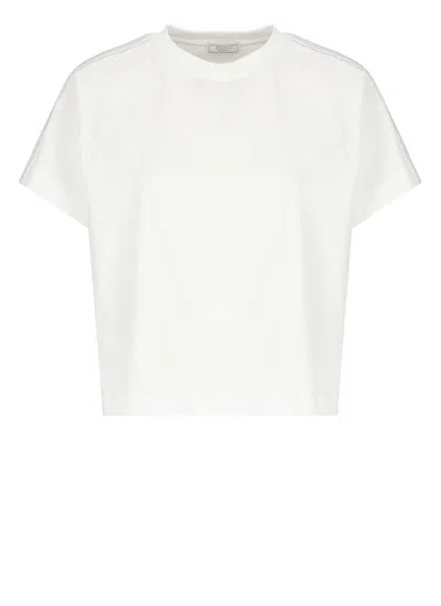 Peserico Ball Chain-detailed T-shirt In White