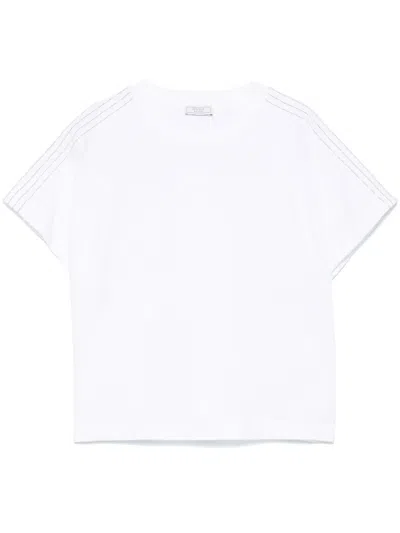 Peserico Ball Chain-detailed T-shirt In White