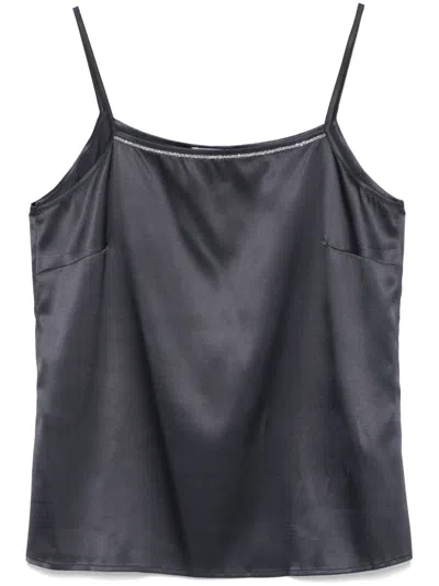 Peserico Ball Chain-detailed Tank Top In Blue