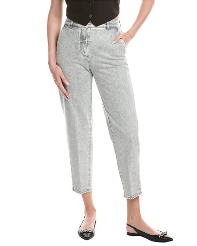 Peserico Barrel Leg Jean In Gray