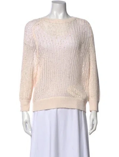 Pre-owned Peserico Bateau Neckline Sweater In Neutral
