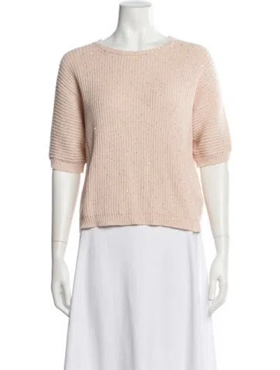 Pre-owned Peserico Bateau Neckline Sweater W/ Tags In Pink