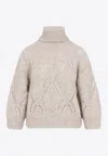 Peserico Turtleneck Diamond-pattern Knitwear