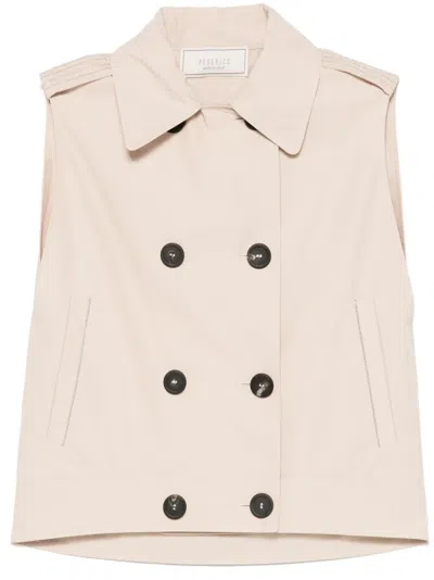 Peserico Bead-detail Gilet In Neutrals