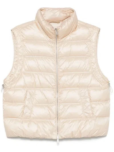 Peserico Bead-detail Gilet In Neutrals