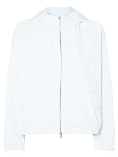 Peserico Bead-detail Hooded Jacket In Blue