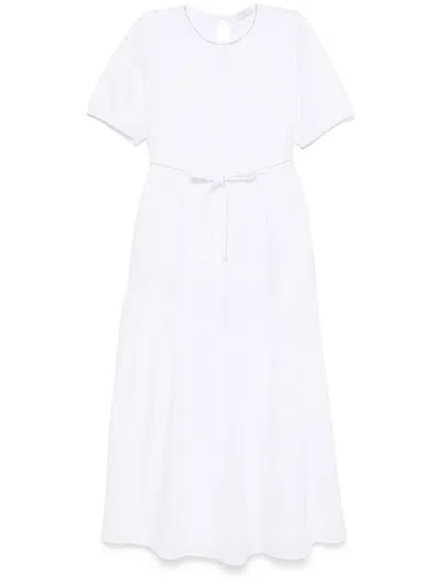 Peserico Bead-detail Midi Dress In White