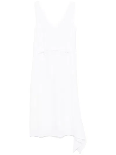 Peserico Bead-detail Midi Dress In White