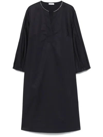Peserico Minikleid Mit Perlendetail In Schwarz