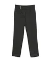 Peserico Heathered Gray Cropped Trousers With Tailored Fit In Black