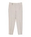 Peserico Tailored Straight-leg Trousers With Textured Finish In Neutral