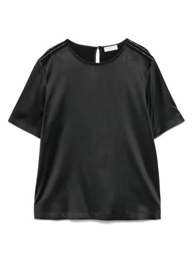 Peserico Bead-embellished Blouse In Black