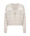 Peserico Bead-embellished Cardigan In White