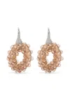 Peserico Bead-embellished Earrings In Neutrals