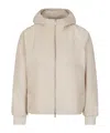 Peserico Hooded Technical Jacket In Nude