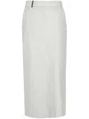 Peserico Bead-embellished Midi Skirt In Grey