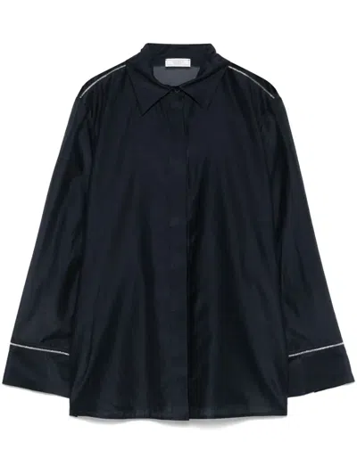 Peserico Bead-embellished Shirt In Blue