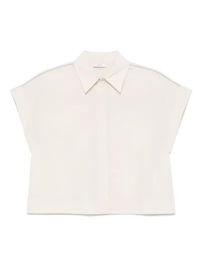 Peserico Bead-embellished Shirt In Neutrals