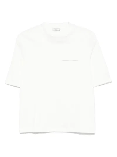 Peserico Bead-embellished T-shirt In White