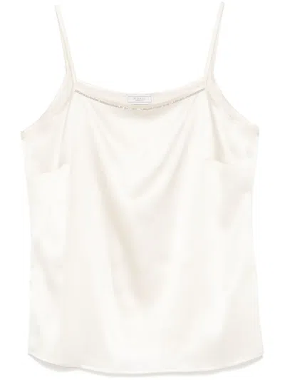 Peserico Bead-embellished Tank Top In Neutrals