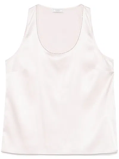 Peserico Bead-embellished Tank Top In Pink
