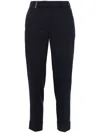 Peserico Stretch Wool Flannel Trousers In Blau