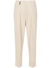 Peserico Bead-embellished Trousers In Neutrals