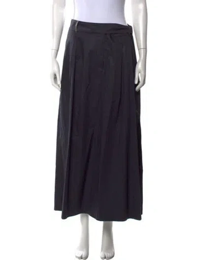 Pre-owned Peserico Beaded Accents Long Skirt In Blue