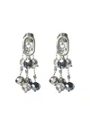 Peserico Beaded Chained Earrings In Metallic